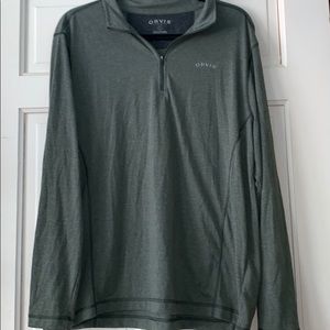 Green Orvis Quarter Zip